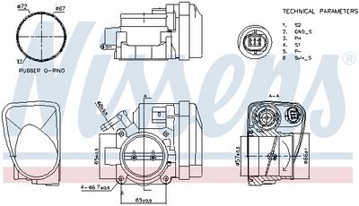 Throttle Body NISSENS 955122