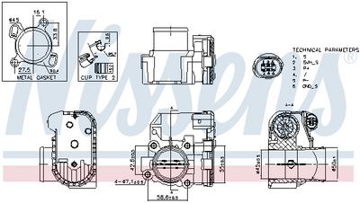 Throttle Body NISSENS 955191