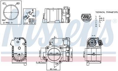 Throttle Body NISSENS 955192