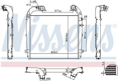 Charge Air Cooler NISSENS 961439