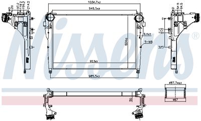 Charge Air Cooler NISSENS 961570