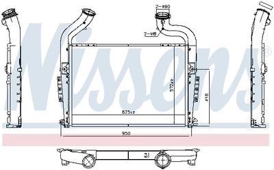 Charge Air Cooler NISSENS 961576