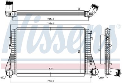 Charge Air Cooler NISSENS 96234