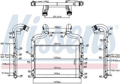 Charge Air Cooler NISSENS 96424