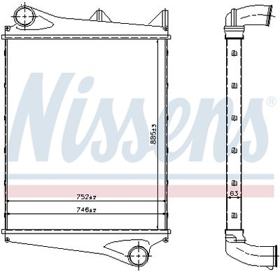 Charge Air Cooler NISSENS 96966