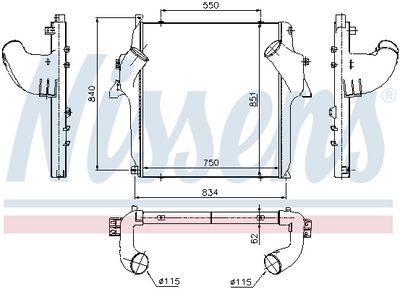 Charge Air Cooler NISSENS 96972