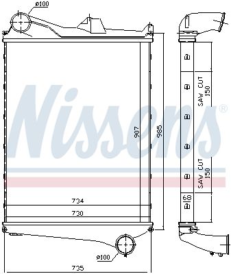 Charge Air Cooler NISSENS 97006