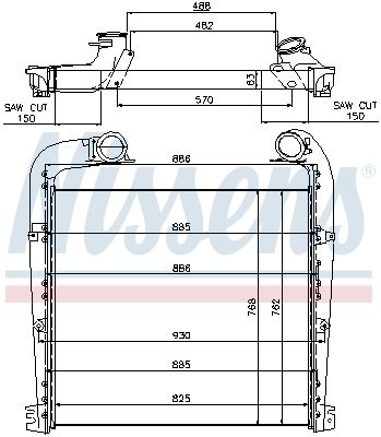 Charge Air Cooler NISSENS 97029