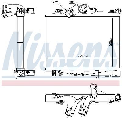 Charge Air Cooler NISSENS 97038