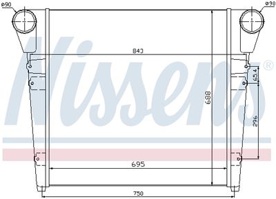 Charge Air Cooler NISSENS 97052