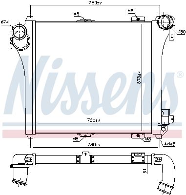 Charge Air Cooler NISSENS 97075