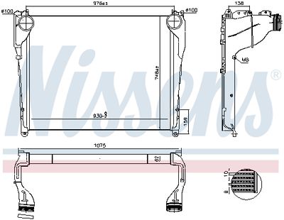 Charge Air Cooler NISSENS 97081