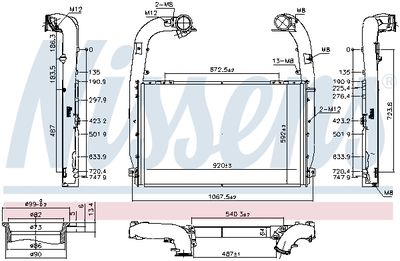 Charge Air Cooler NISSENS 97084