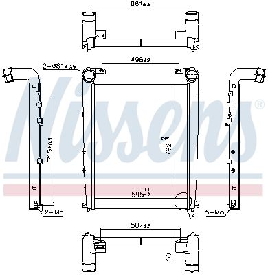 Charge Air Cooler NISSENS 97090