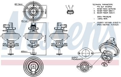 EGR Valve NISSENS 98208