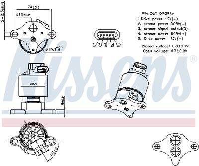 EGR Valve NISSENS 98360