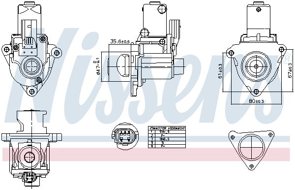 NISSENS 98510 EGR Valve