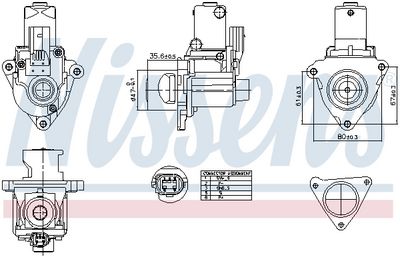 EGR Valve NISSENS 98510