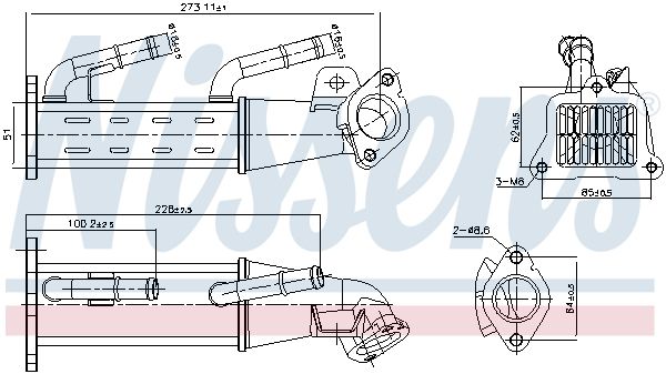 NISSENS 989404 Cooler, exhaust gas recirculation