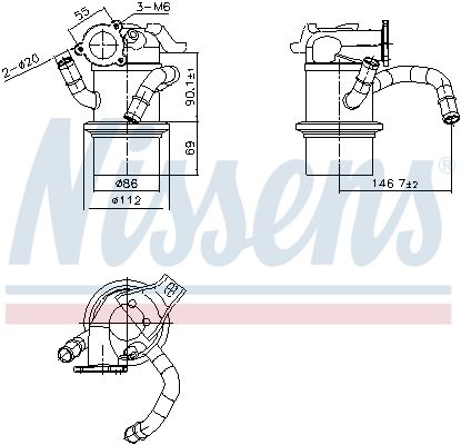 NISSENS 989422 Cooler, exhaust gas recirculation