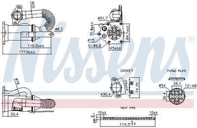 Cooler, exhaust gas recirculation NISSENS 989453