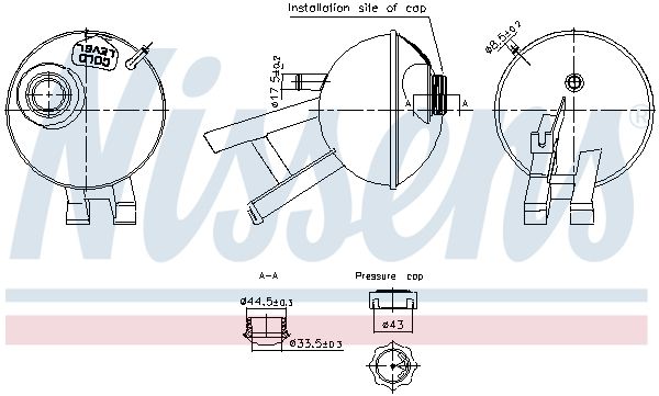 NISSENS 996348 Expansion Tank, coolant