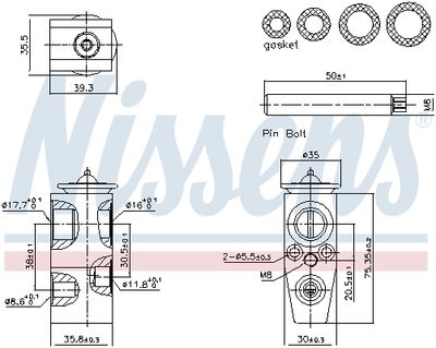 Expansion Valve, air conditioning NISSENS 999445