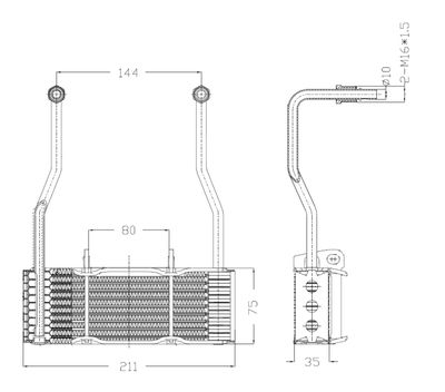 Oil Cooler, engine oil NRF 31068