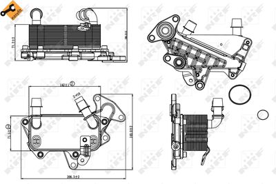 Oil Cooler, automatic transmission NRF 31264