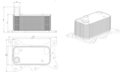 Oil Cooler, engine oil NRF 31835