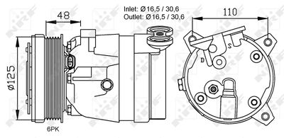 Compressor, air conditioning NRF 32022