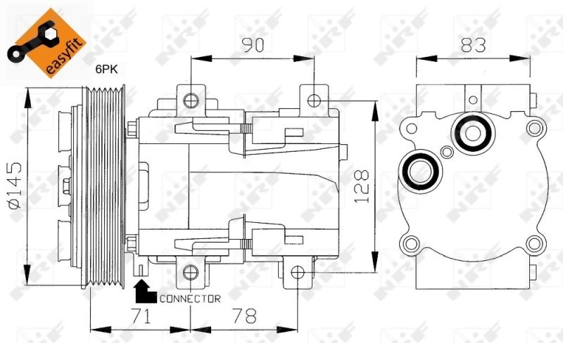 NRF 32085 Compressor, air conditioning