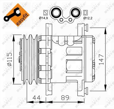 Compressor, air conditioning NRF 32207