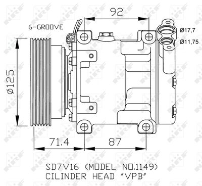 Compressor, air conditioning NRF 32267