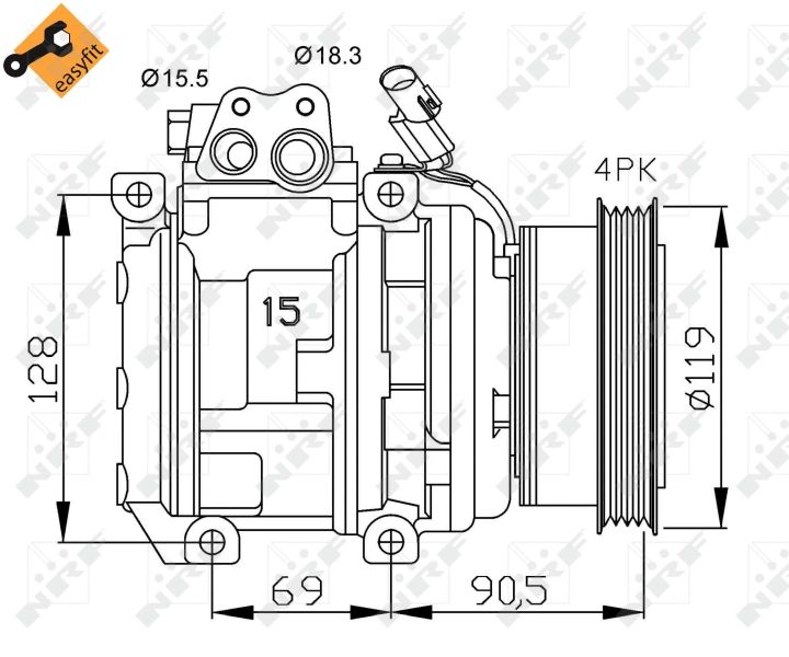 NRF 32438 Compressor, air conditioning