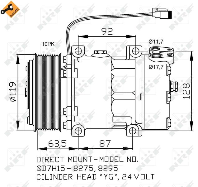 NRF 32705 Compressor, air conditioning