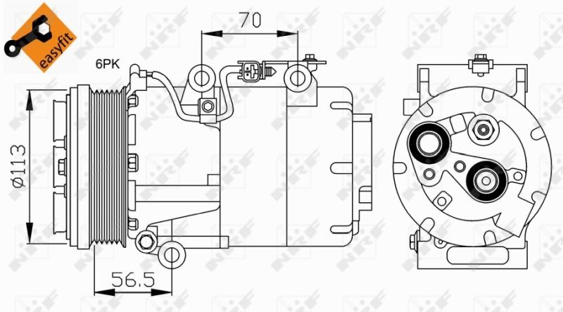 NRF 32722 Compressor, air conditioning