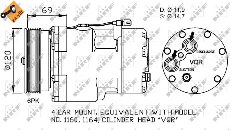 NRF 32748 Compressor, air conditioning