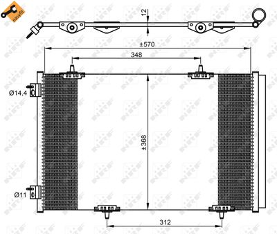 Condenser, air conditioning NRF 350066