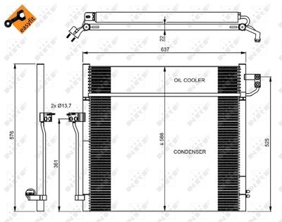 Condenser, air conditioning NRF 350080