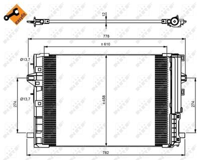 Condenser, air conditioning NRF 350081