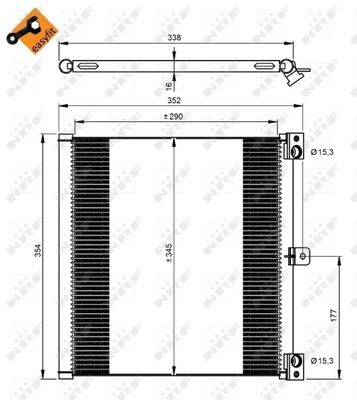 Condenser, air conditioning NRF 350203