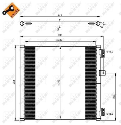 Condenser, air conditioning NRF 350204