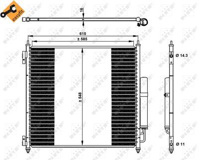 Condenser, air conditioning NRF 350336