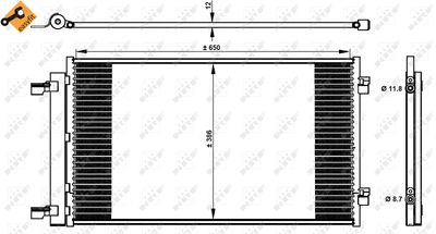 Condenser, air conditioning NRF 350339