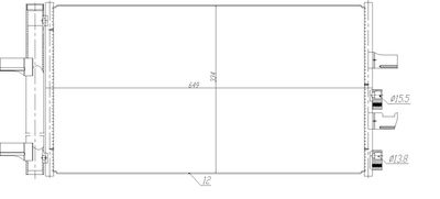 Condenser, air conditioning NRF 350474