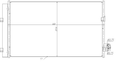 Condenser, air conditioning NRF 350476