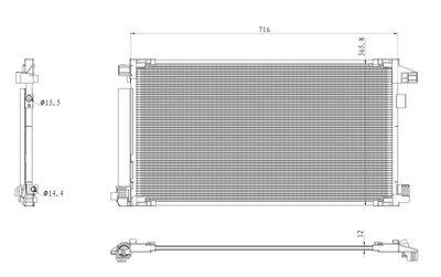 Condenser, air conditioning NRF 350500