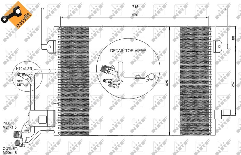 NRF 35291 Condenser, air conditioning