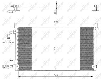 Condenser, air conditioning NRF 35328